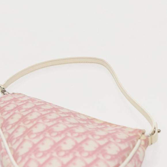 Christian Dior Saddle Pouch Trotter Canvas Pouch Pink Auth 95391 - Picture 8 of 16